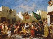 Eugene Delacroix Fanatics of Tangier France oil painting artist